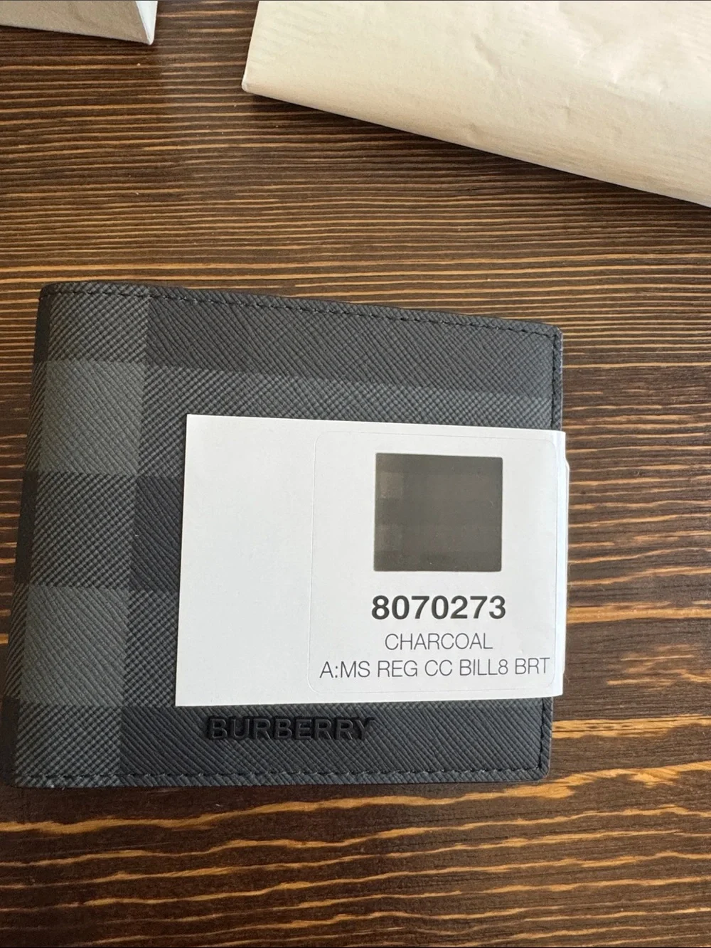 Burberry charcoal check Wallet